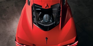 Man Looking Under the Hood of the 2025 Corvette Stingray