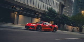 2025 Corvette Stingray Parked at a Golf Driving Range
