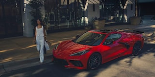 Close-up of the Tire for a Black Chevy Corvette Stingray 