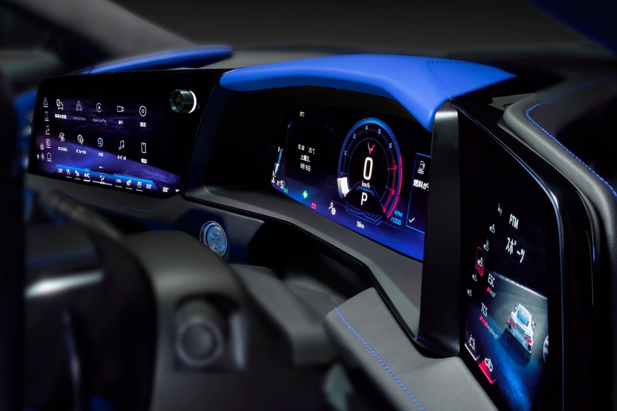 コックピットのディスプレイ