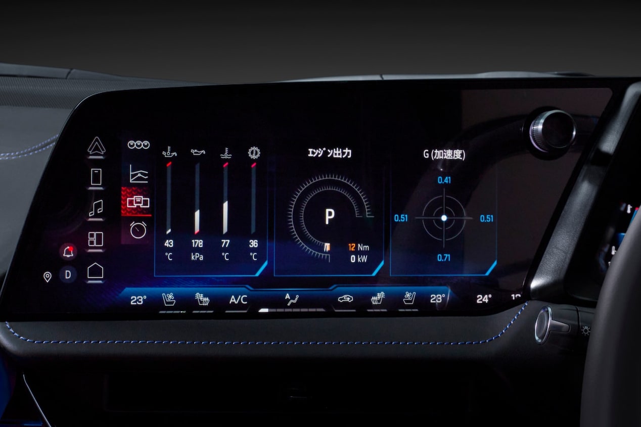 コックピットのディスプレイ